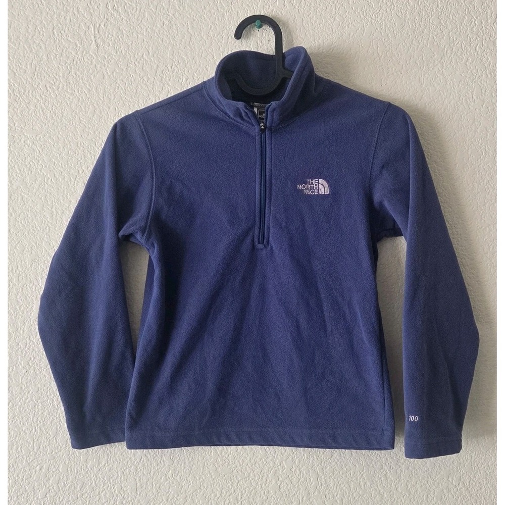 THE NORTH FACE Big Kid's Glacier 1/4 Zip Fleece Pullover Boys XS Blue TKA 100
